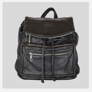 Pelechecoco Vintage Reworked Leather Backpack Bag Purse